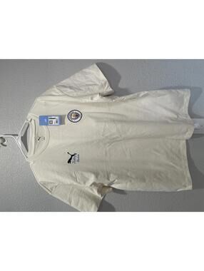 Puma Manchester City White Graphic T-Shirt Size L
